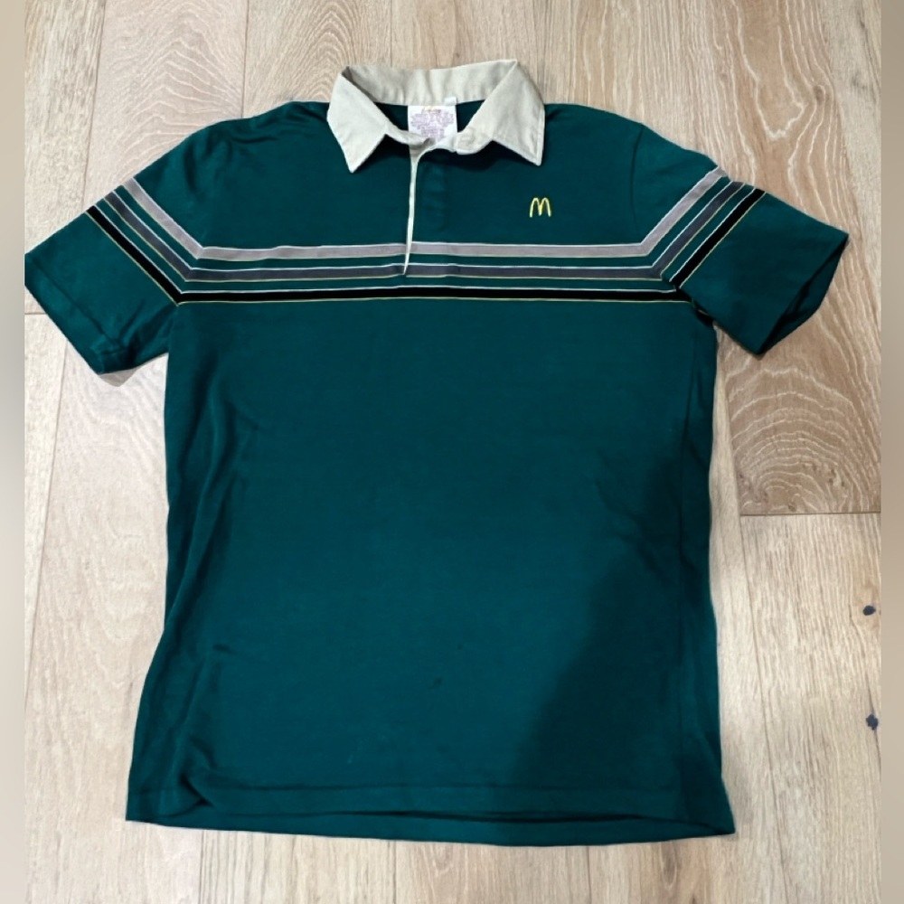 Vintage McDonalds Collared Shirt Costume Medium